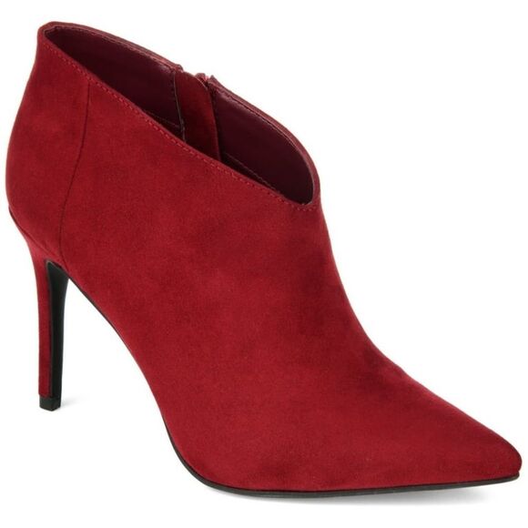 Journee Collection Heeled Boots with Asymmetrical Ankle Cut - Picture 1 of 2